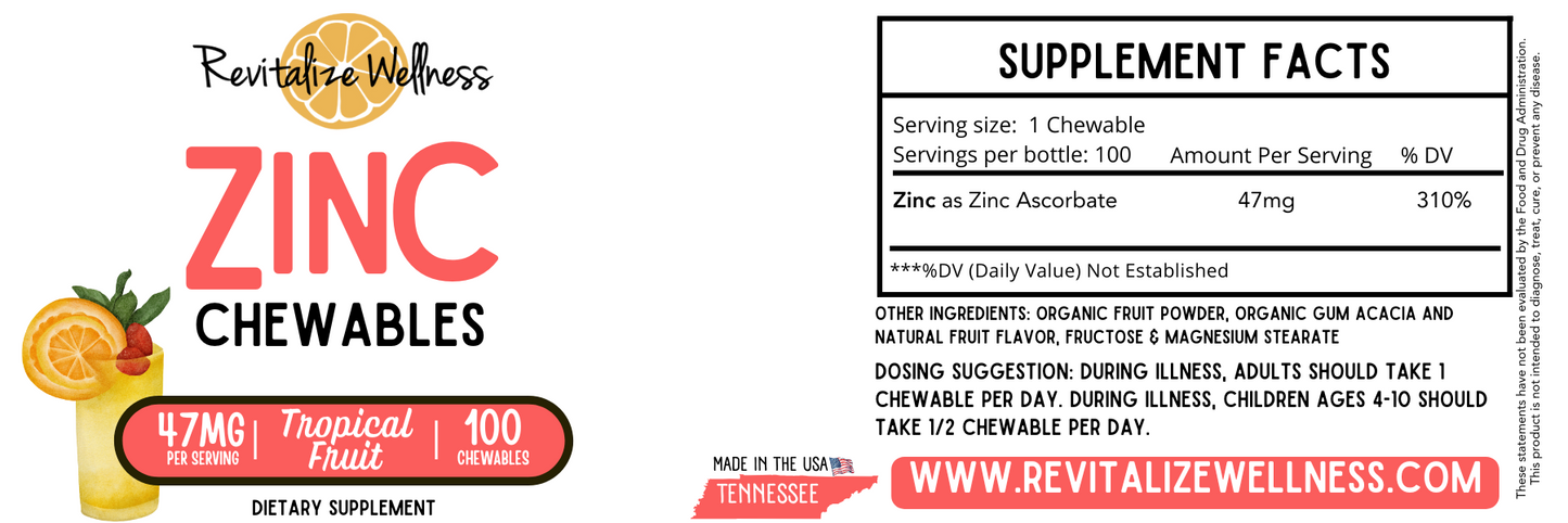 Zinc Chewables - Immune Support with a Tropical Twist