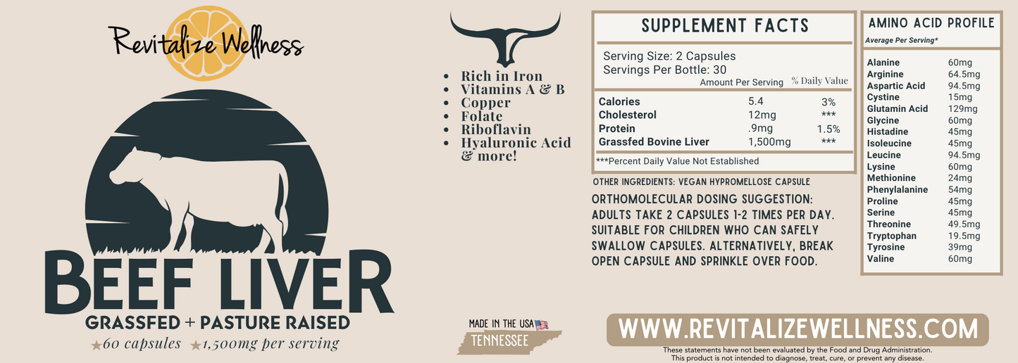 Beef Liver Capsules - Nature’s Nutrient Powerhouse