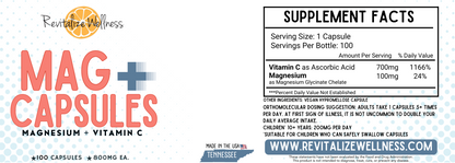 Mag+ - Magnesium & Vitamin C Capsules2