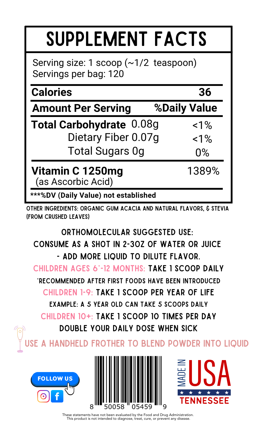 Organic Vitamin C Juice Powder