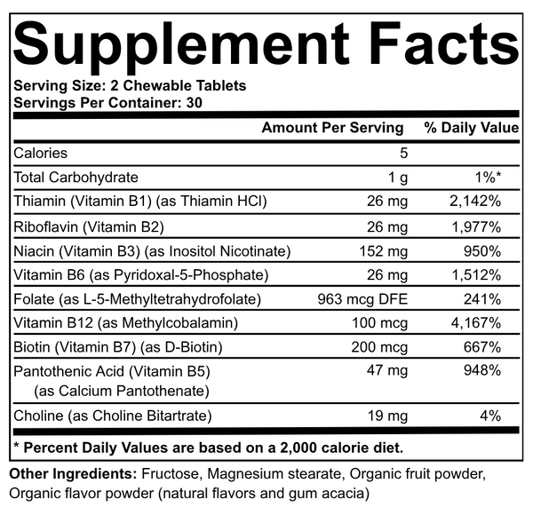 Methylated B-Complex Chewables