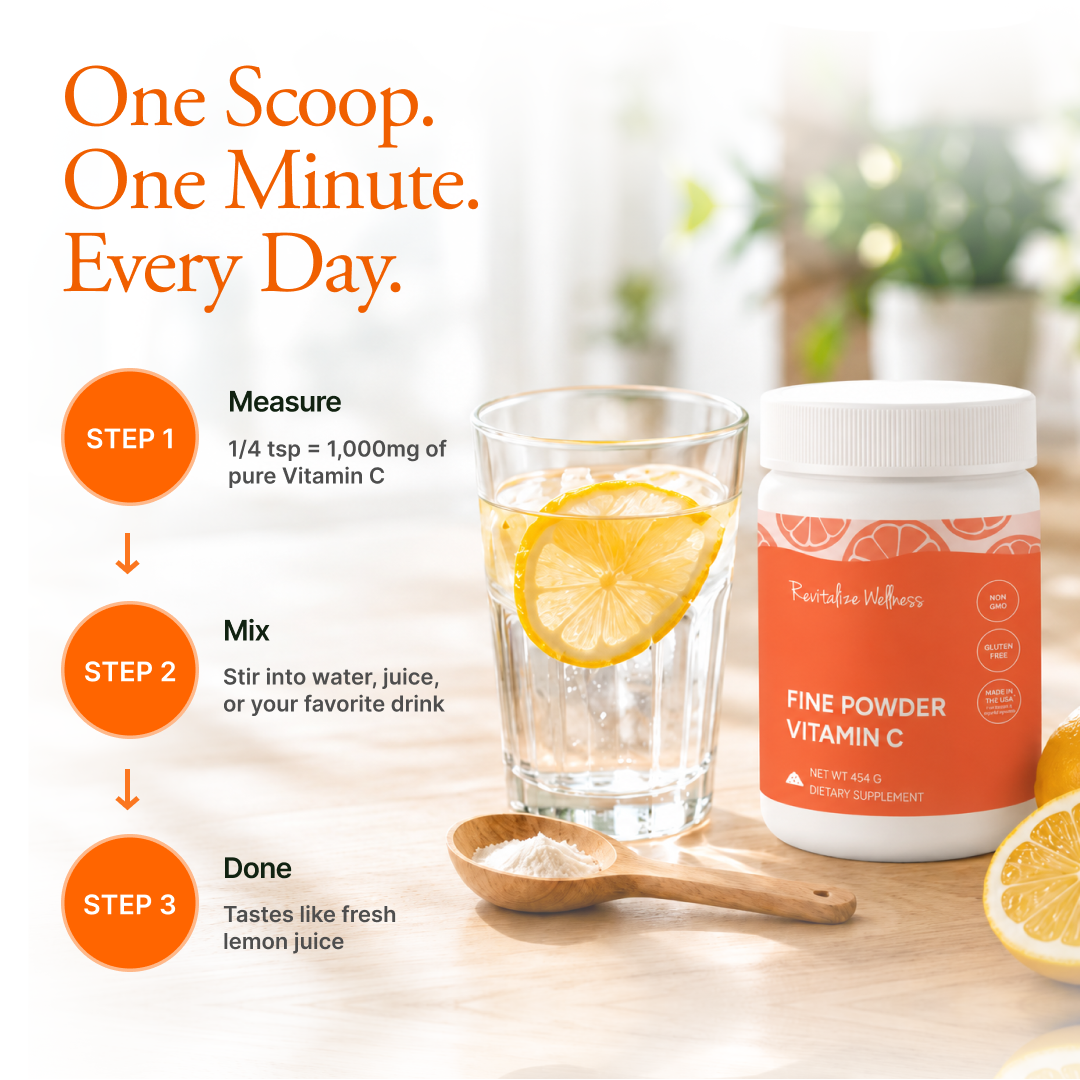 Fine Powder Vitamin C as Ascorbic Acid
