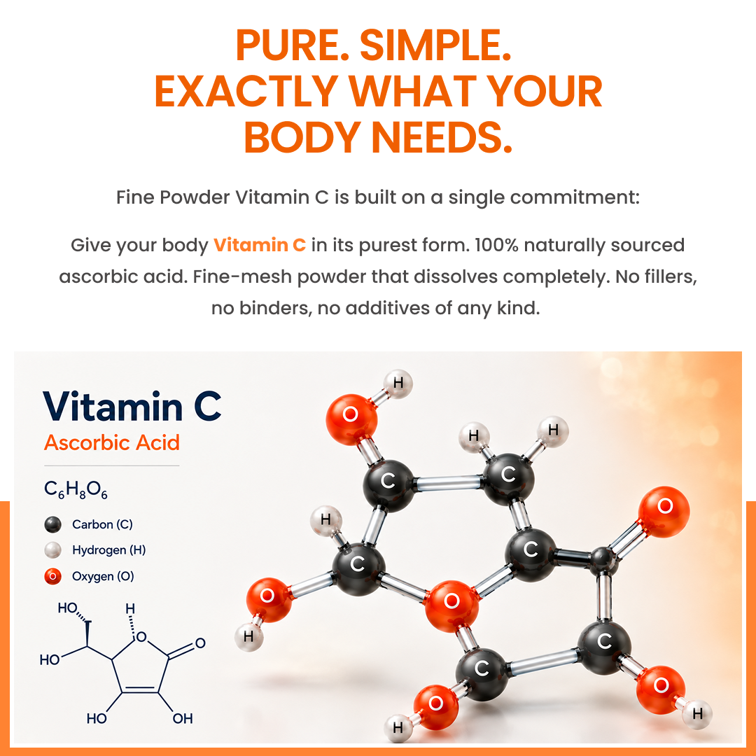 Fine Powder Vitamin C as Ascorbic Acid