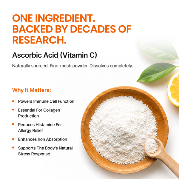 Fine Powder Vitamin C as Ascorbic Acid