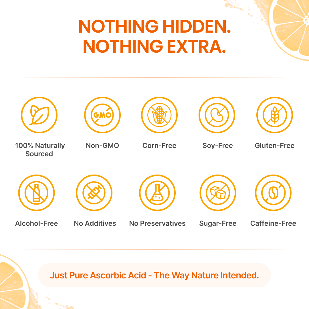 Fine Powder Vitamin C as Ascorbic Acid