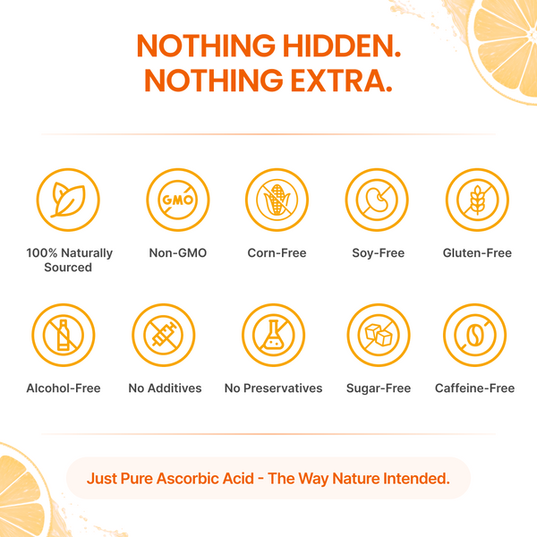 Fine Powder Vitamin C as Ascorbic Acid