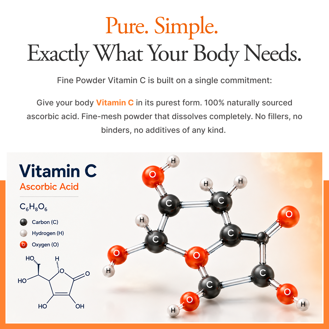 Fine Powder Vitamin C as Ascorbic Acid