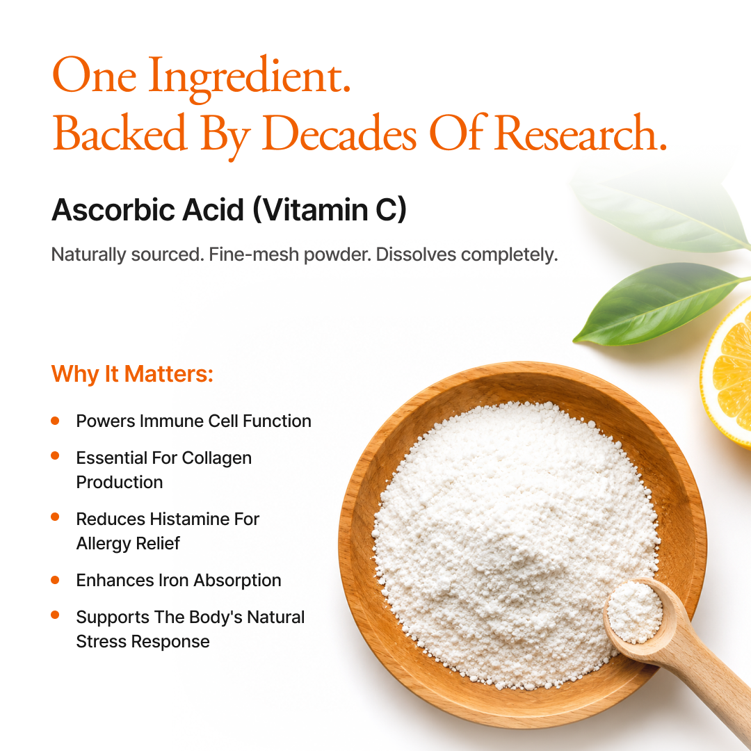 Fine Powder Vitamin C as Ascorbic Acid