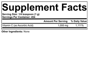 Fine Powder Vitamin C as Ascorbic Acid
