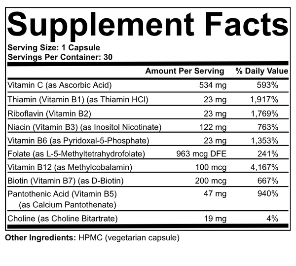 Methylated B-Complex+C Capsules