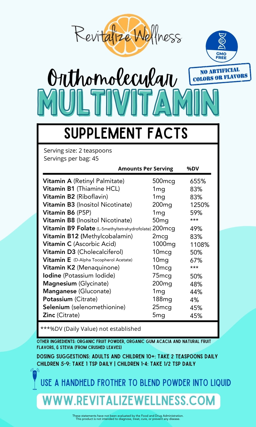 Orthomolecular Multivitamin - 300 grams