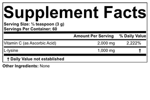 Pauling Defense Powder (Vitamin C + L-Lysine)