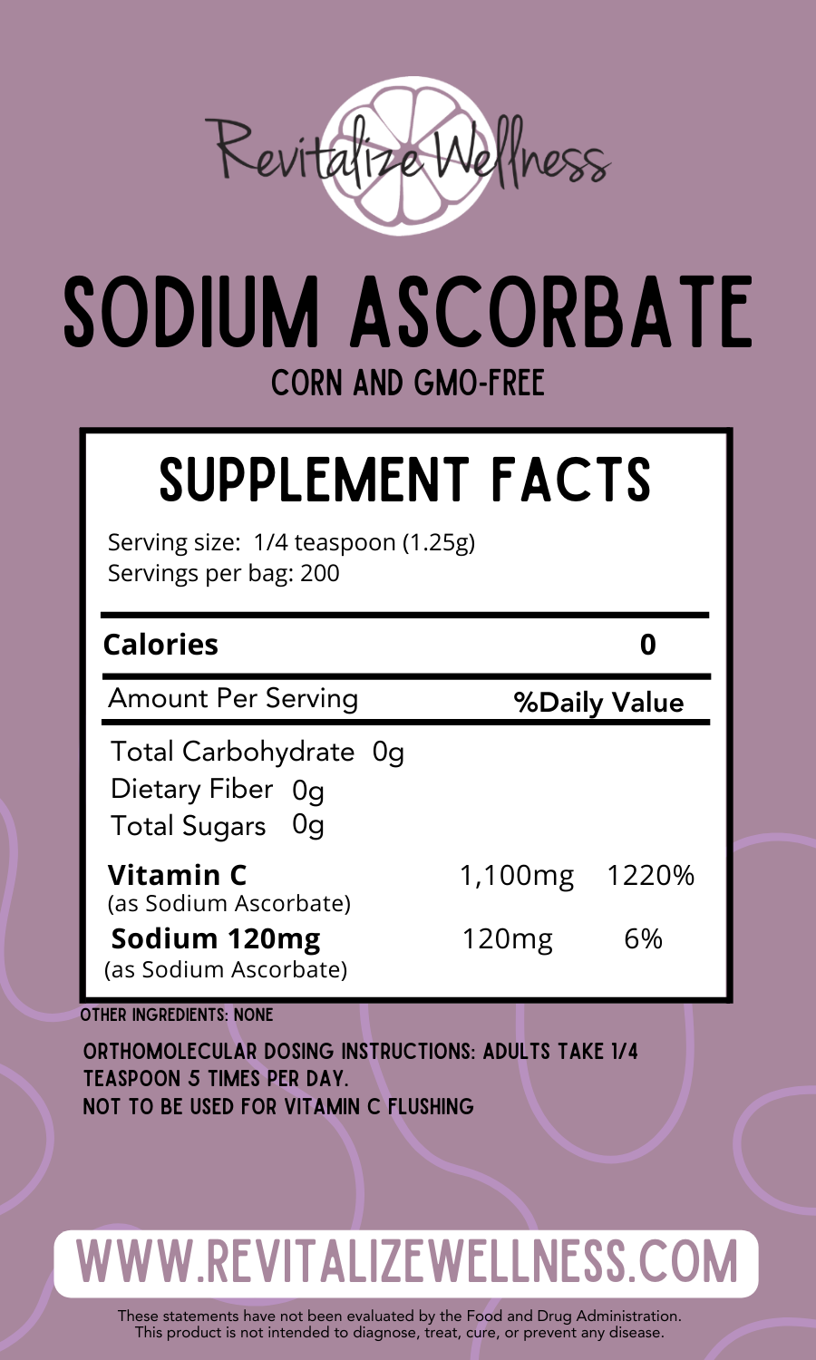 Sodium Ascorbate - 250grams