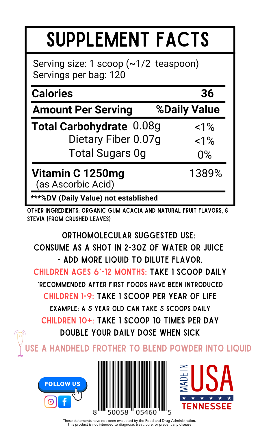 Organic Vitamin C Juice Powder