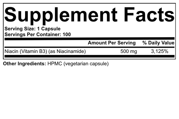 Vitamin B3 Capsules (as Niacinamide)