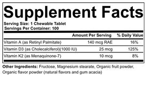 Vitamin D3 + K2  Chewables