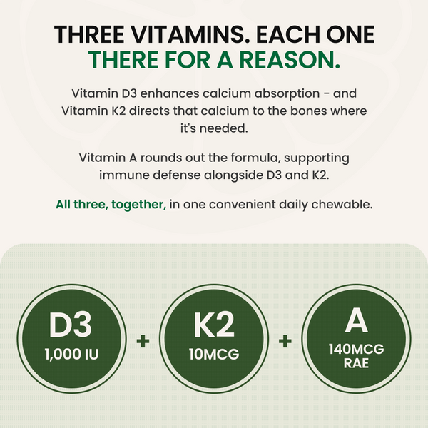 Vitamin D3 + K2  Chewables