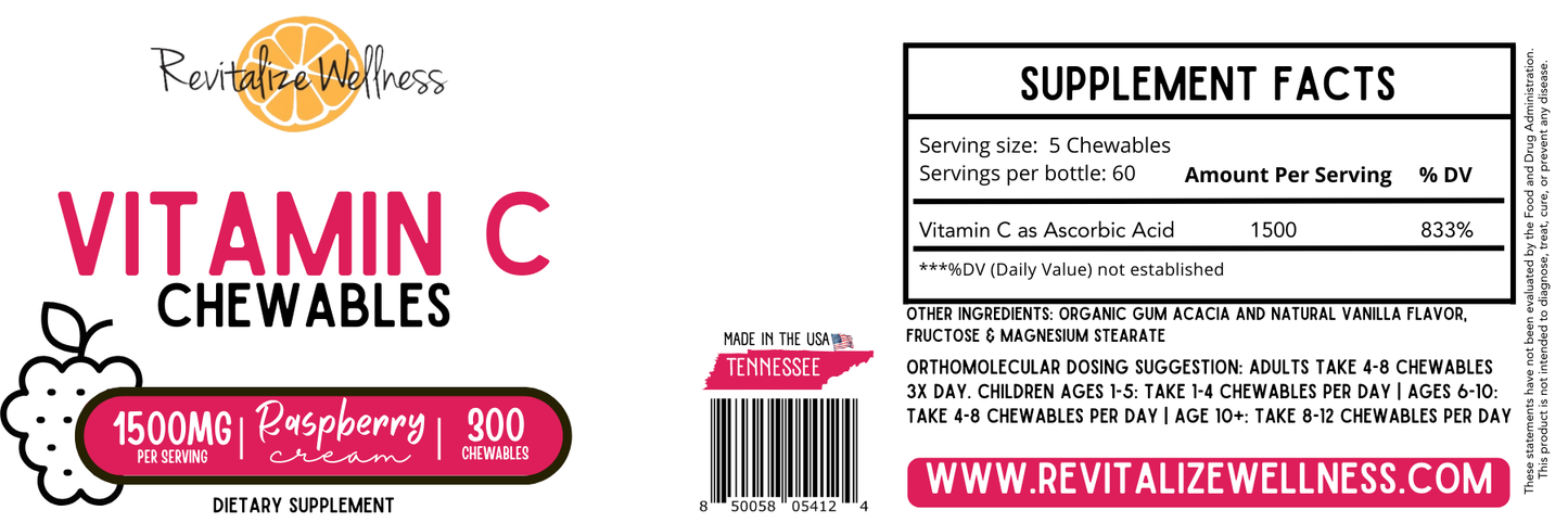 Vitamin C Chewables - Raspberry Cream